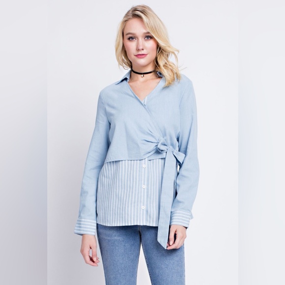 Blue linen top - Picture 5 of 8